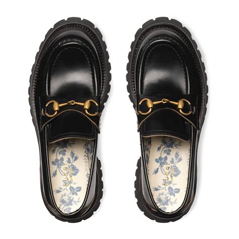 gucci leather lug sole loafers women stores|Gucci lug sole loafer women's.